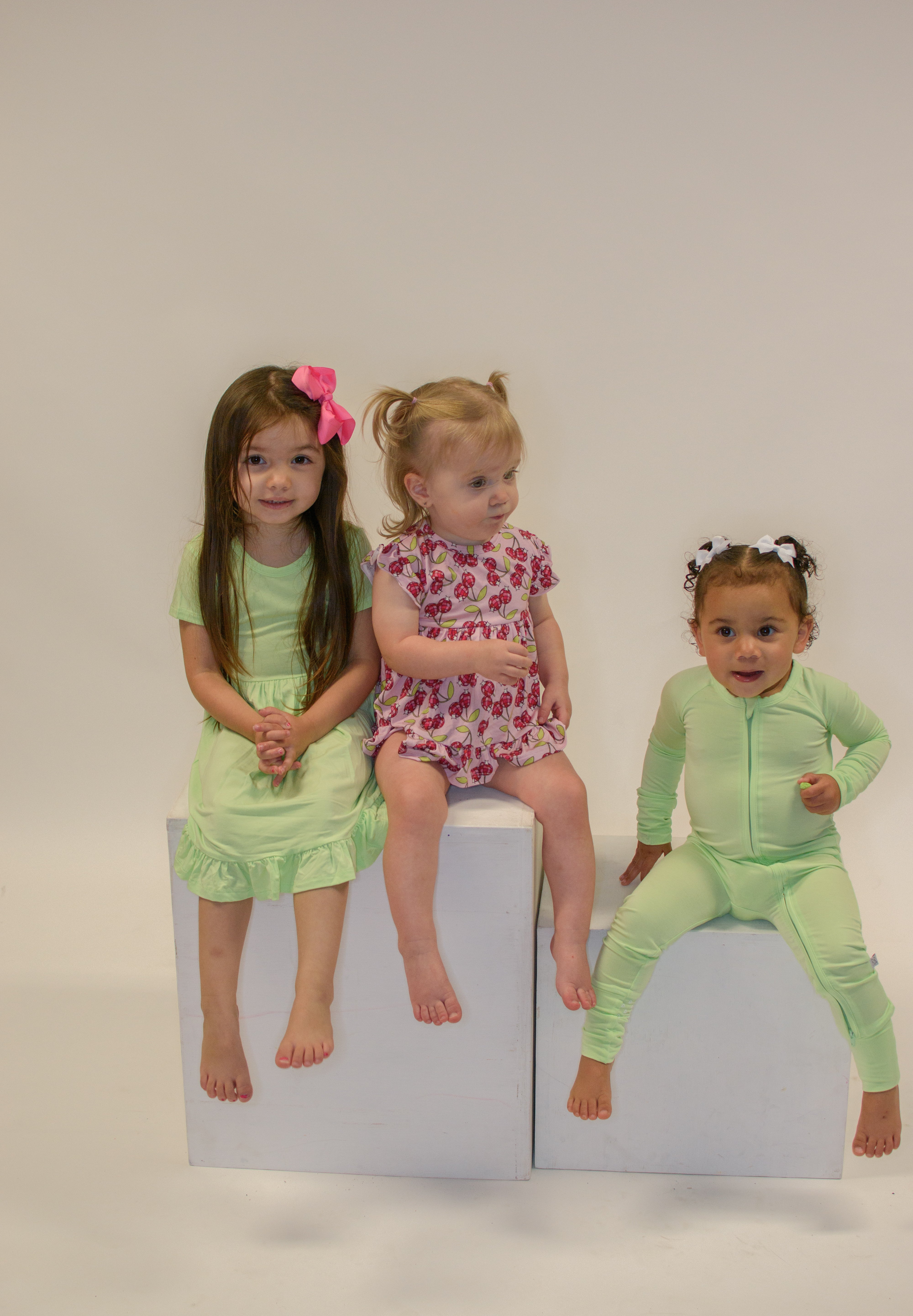 Melon Green Ruffled Dress