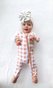 Autumn Gingham Convertible Footie