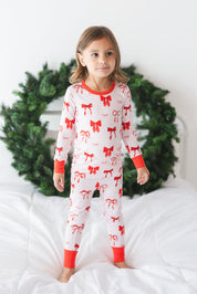 Crimson Bows Two Piece Set