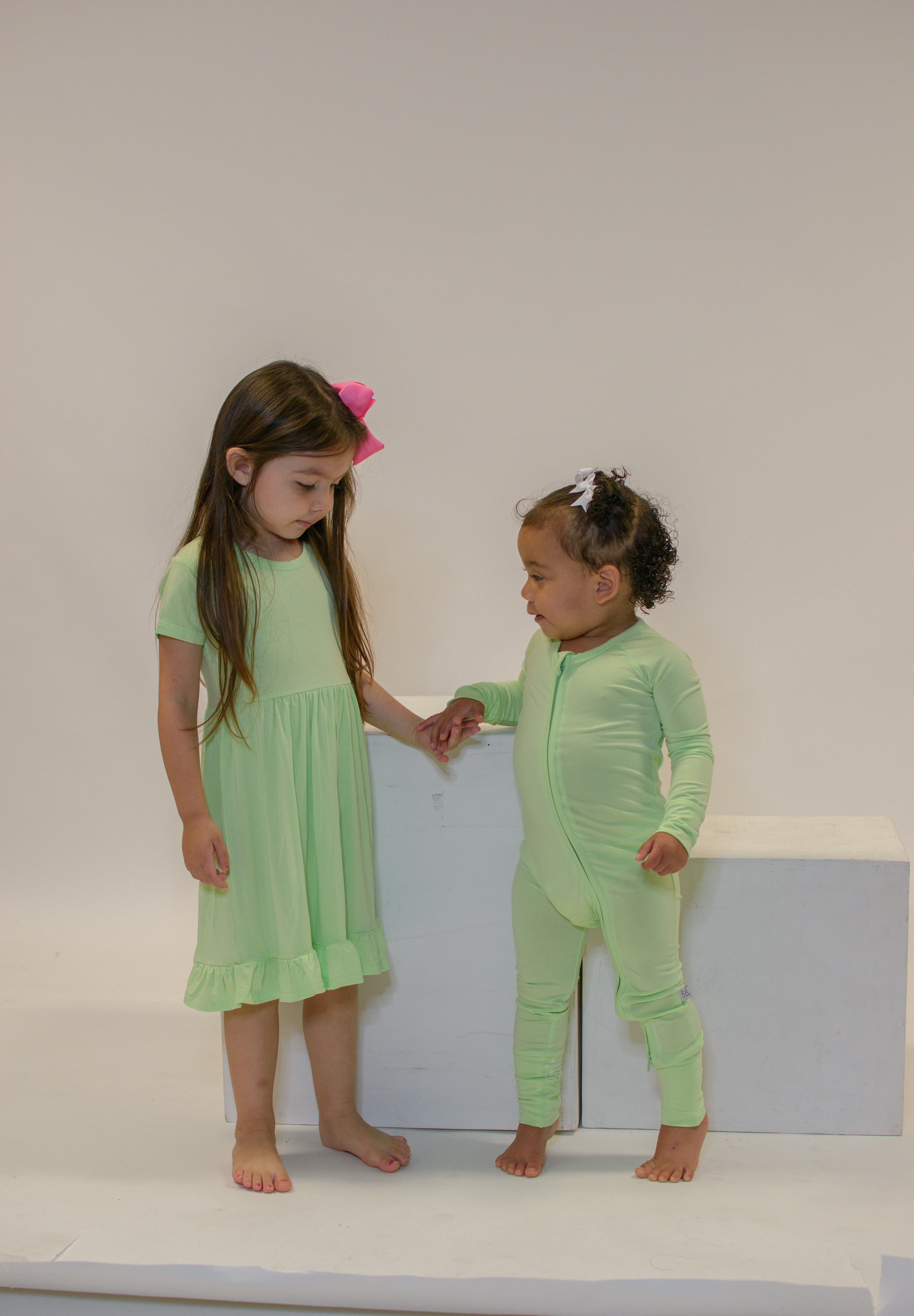 Melon Green Ruffled Dress