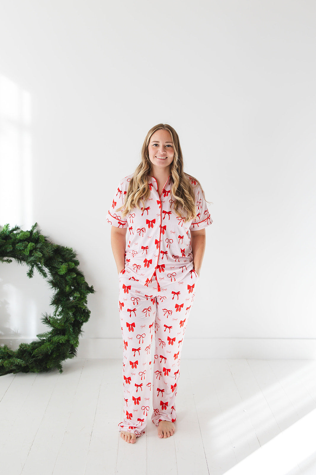 Crimson Bows Adult Set