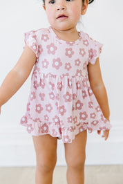 Daisy Dreams Ruffled Twirl Bodysuit Dress