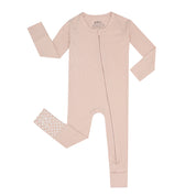 Ballet Pink Ribbed Convertible Footie