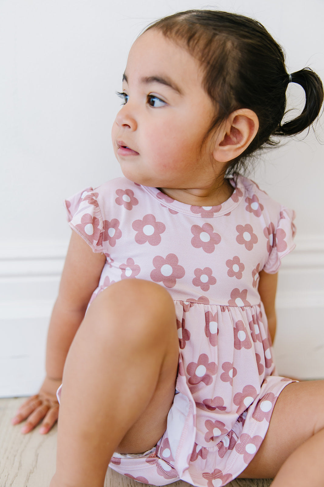 Daisy Dreams Ruffled Twirl Bodysuit Dress