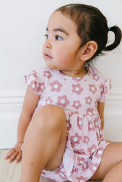 Daisy Dreams Ruffled Twirl Bodysuit Dress