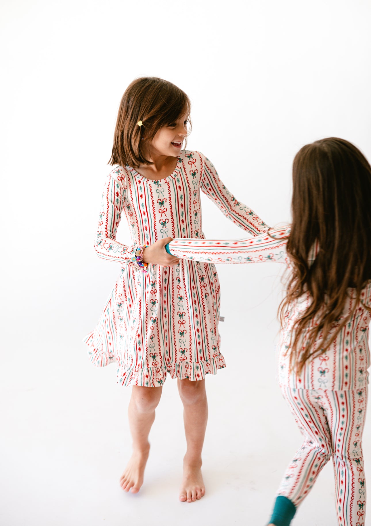 Candy Cane Ln Long Sleeve Twirl Dress