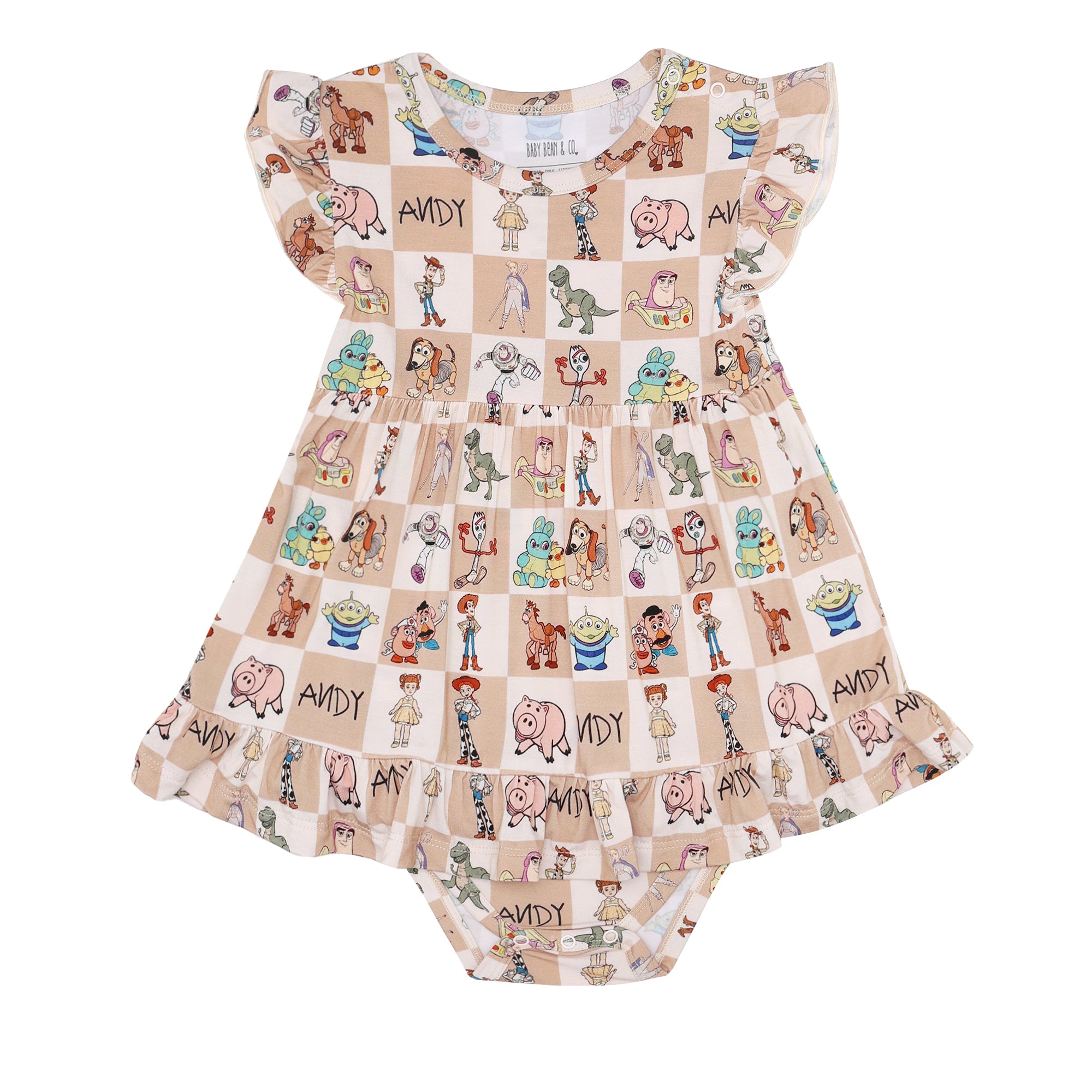 Toy Box Ruffled Bodysuit Dress