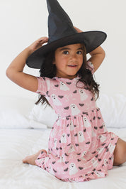 A Little Batty Ruffled Dress