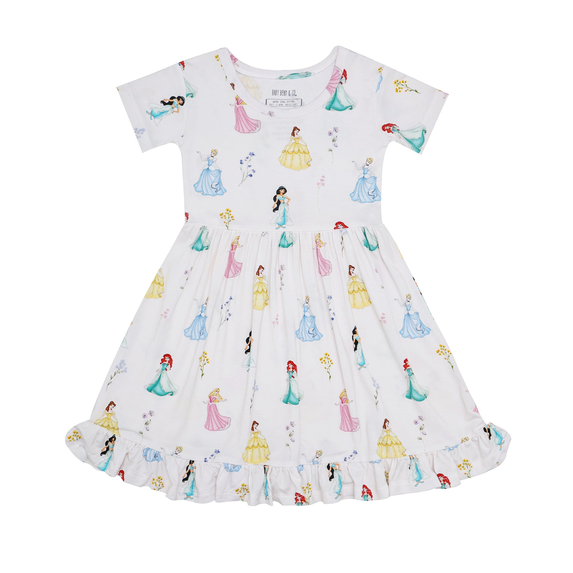 Royal Bloom Ruffled Dress