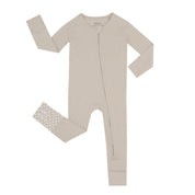 Oatmilk Ribbed Convertible Footie