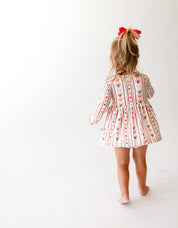 Candy Cane Ln Bodysuit Twirl Dress