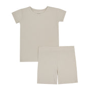 Oatmilk Ribbed Short Set