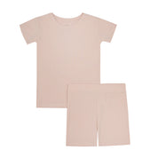 Ballet Pink Ribbed Short Set
