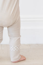 Oatmilk Ribbed Convertible Footie