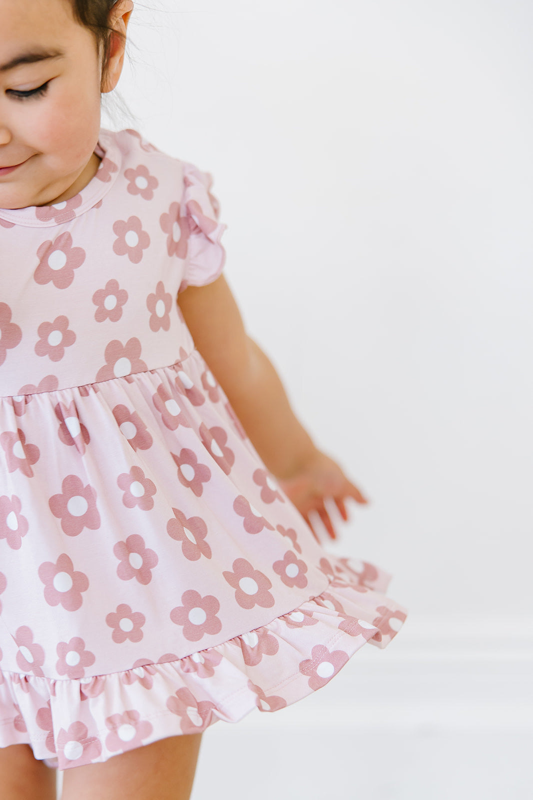 Daisy Dreams Ruffled Twirl Bodysuit Dress