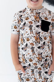 Spooky Roundup Pocket Tee Short Set